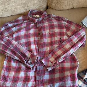 Billabong Pink and White Checkered Shirt